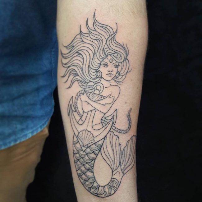 90+ Best Little Mermaid Tattoos - Designs & Meaning (2019)