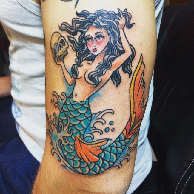 90+ Best Little Mermaid Tattoos - Designs & Meaning (2019)