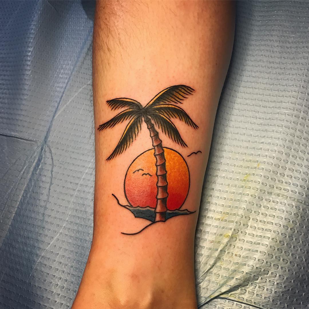 Tattoo Design Ideas|Palm Tree Beach Tattoo Meaning