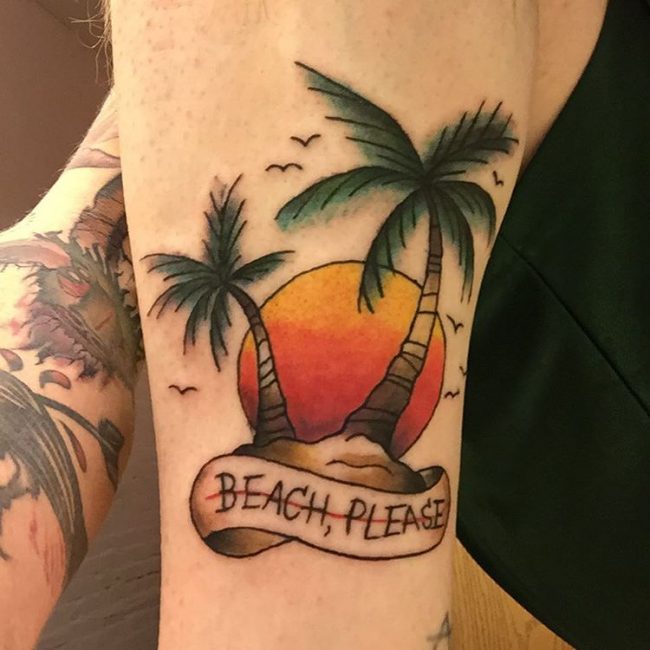 palm tree tattoos