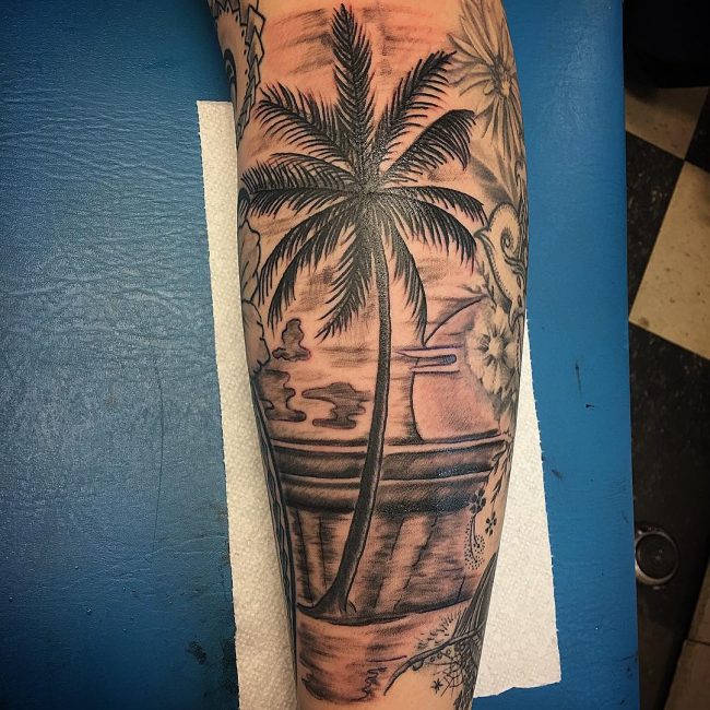 palm tree tattoos