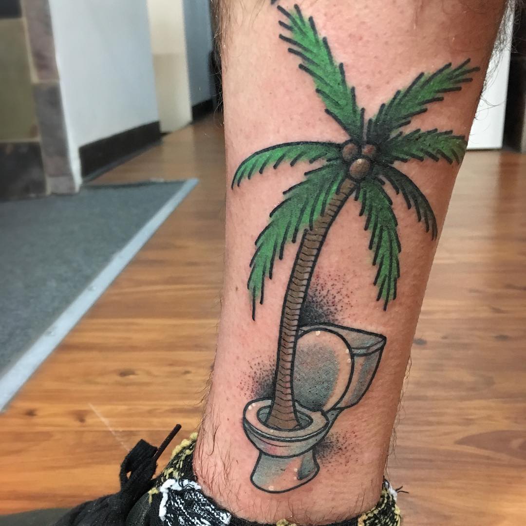 palm tree tattoos.