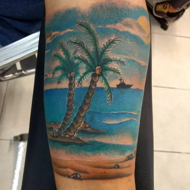 palm tree tattoos