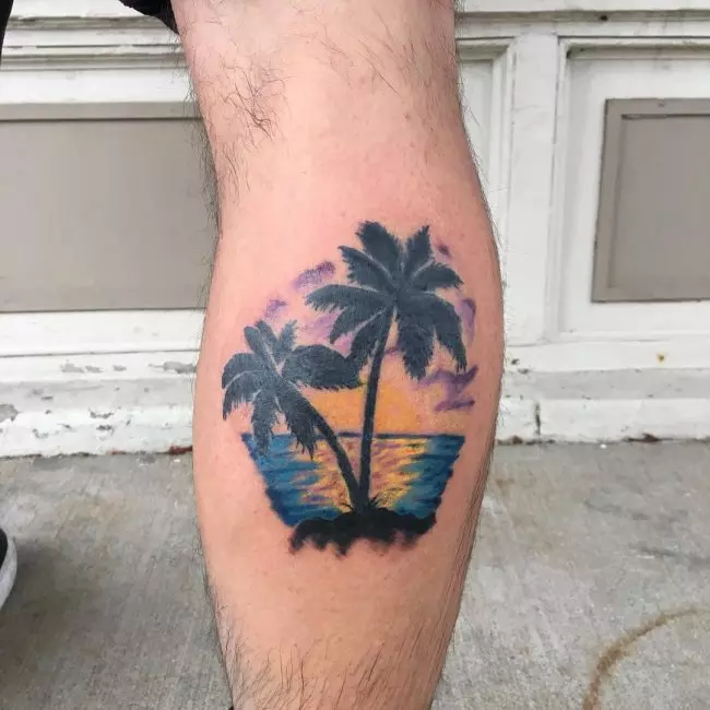 palm tree tattoos