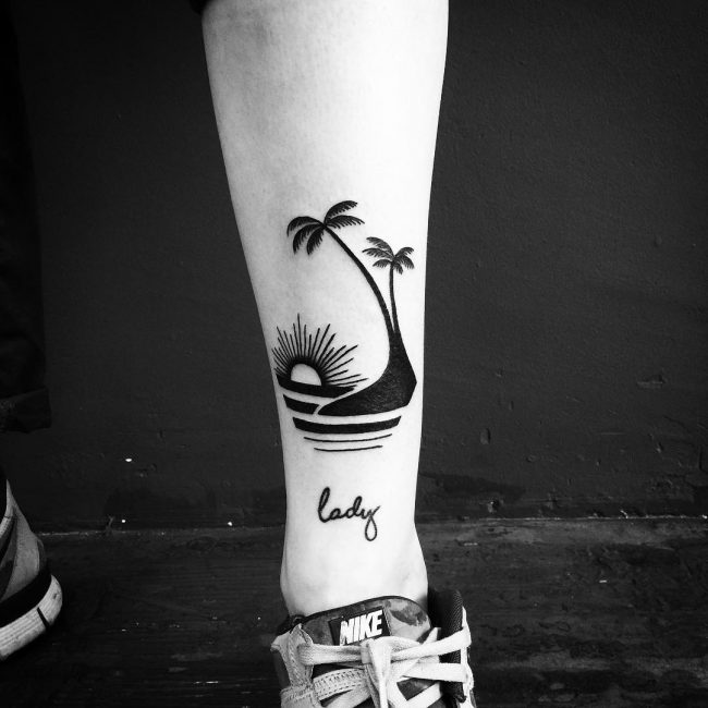 palm tree tattoos