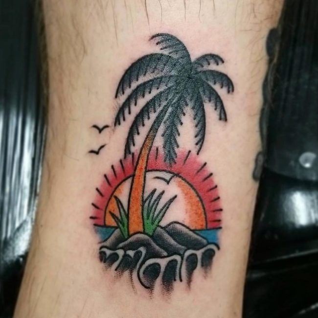 palm tree tattoos