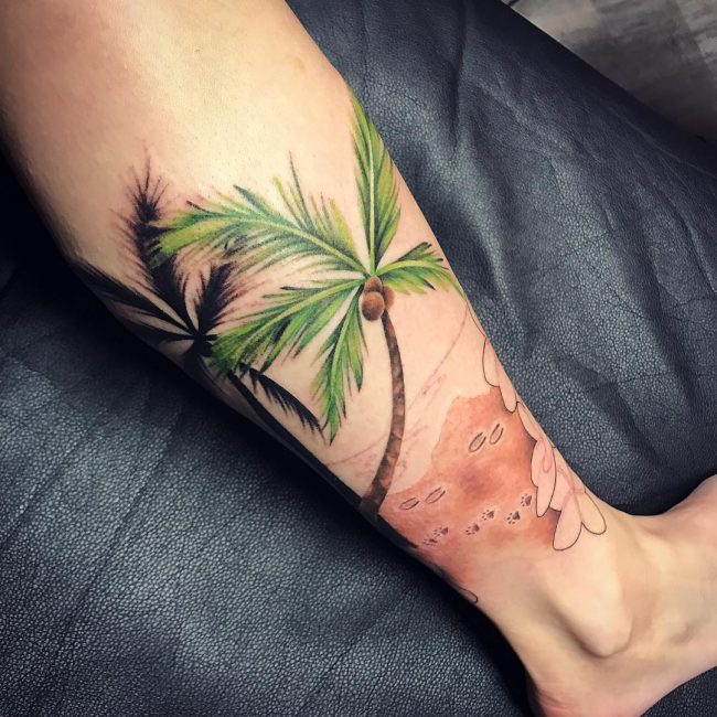 palm tree tattoos