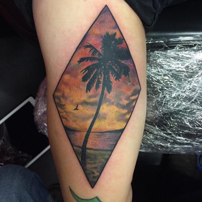 palm tree tattoos