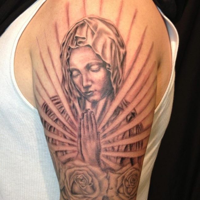 Virgin Mary hand tattoo by Matheus Amorim artbymatheus  rTattooDesigns