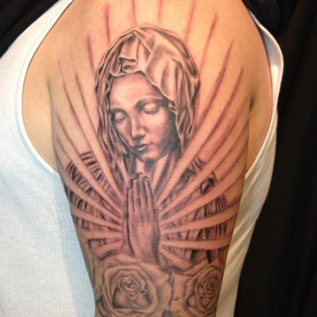 75+ Best Spiritual Virgin Mary Tattoo - Designs & Meanings (2019)