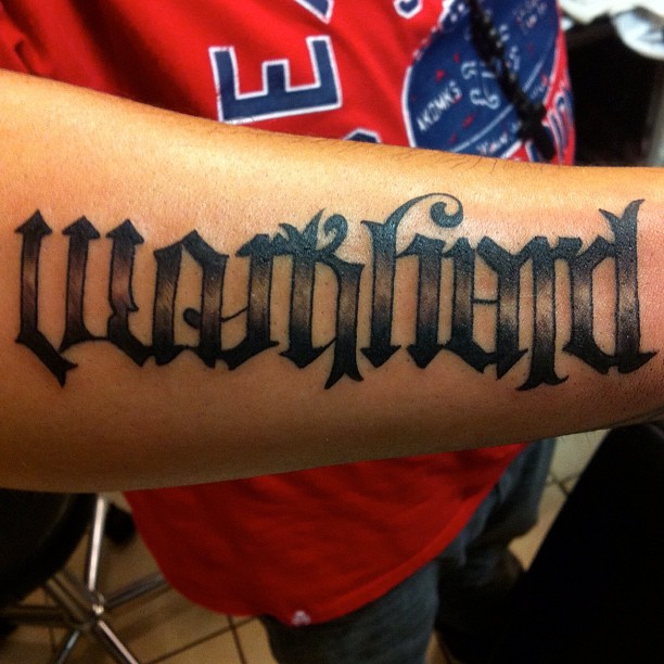 ambigram tattoo