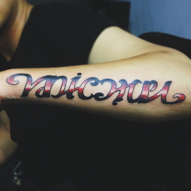 ambigram tattoo