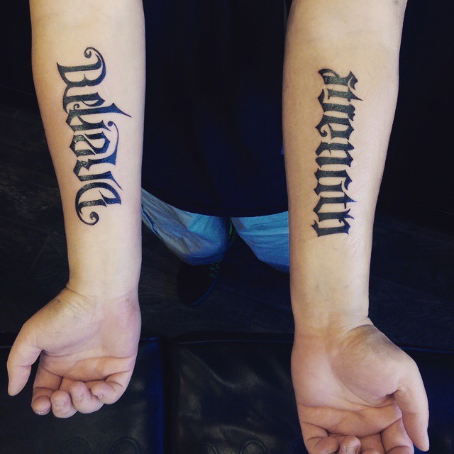 ambigram tattoo