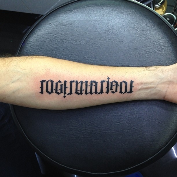 ambigram tattoo