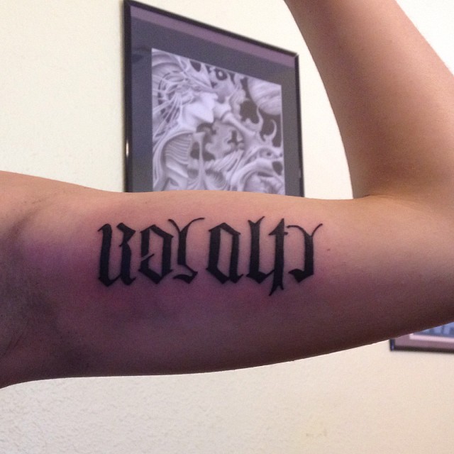 ambigram tattoo