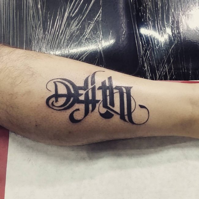 ambigram tattoo