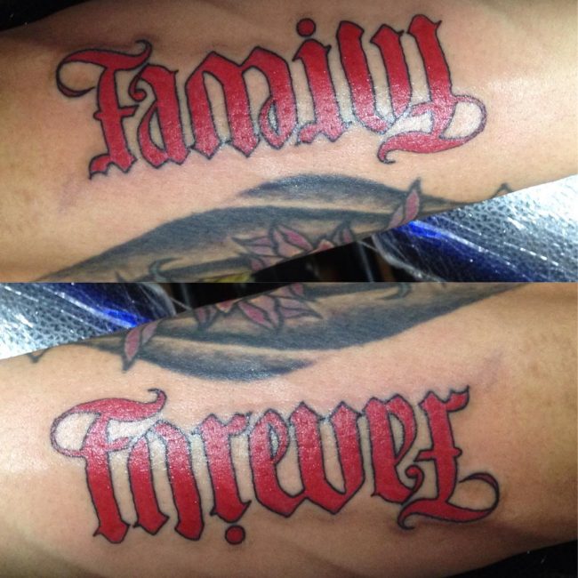 ambigram tattoo