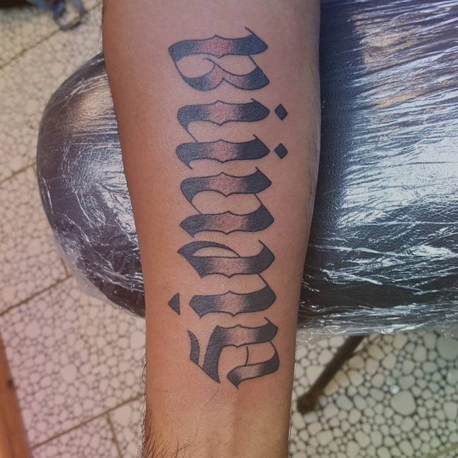 ambigram tattoo