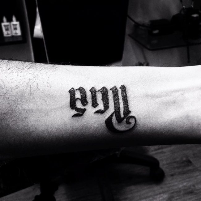 ambigram tattoo