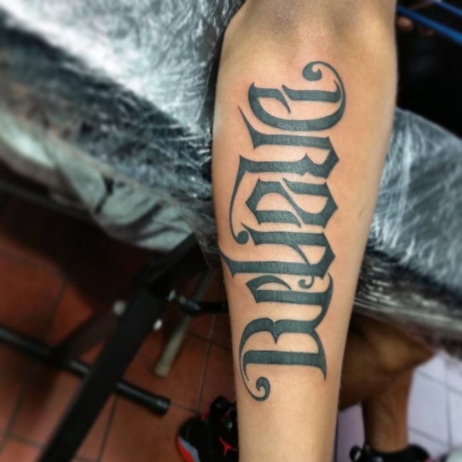 ambigram tattoo