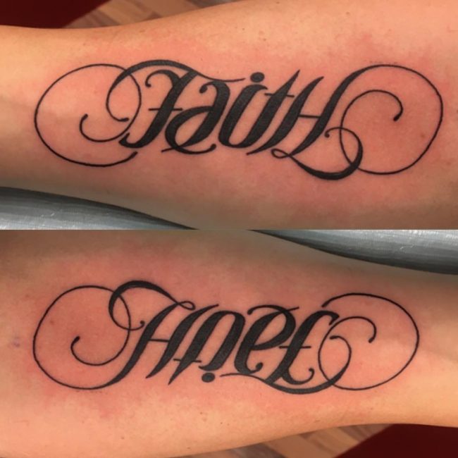 ambigram tattoo