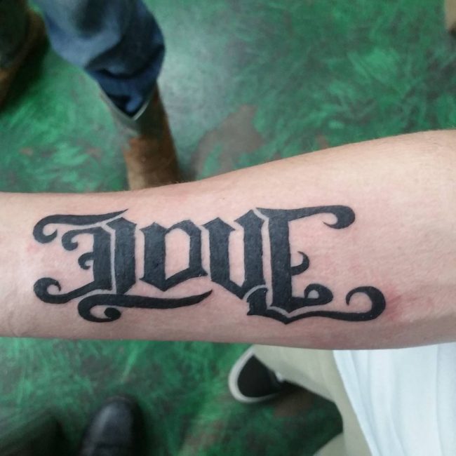 ambigram tattoo