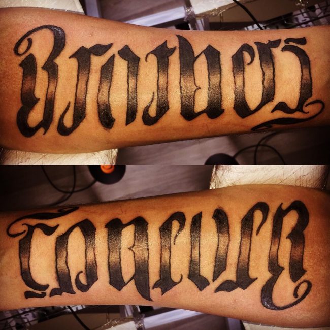 ambigram tattoo