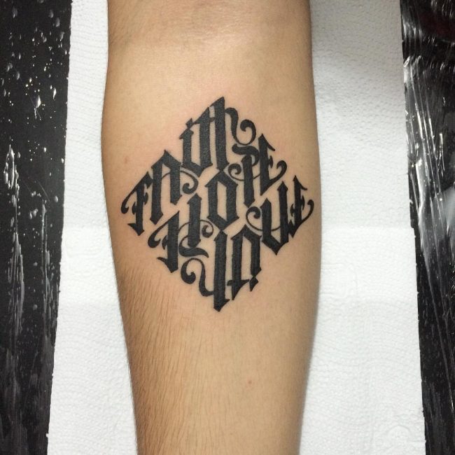 ambigram tattoo