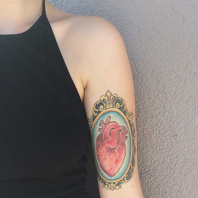 anatomical heart tattoos