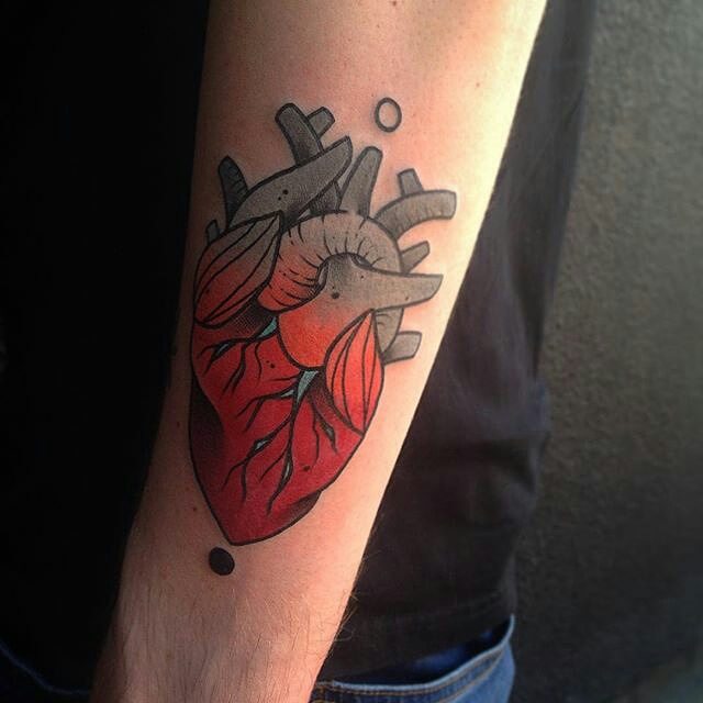 anatomical heart tattoos