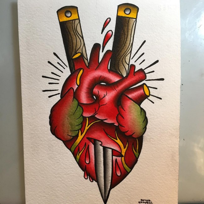 anatomical heart tattoos