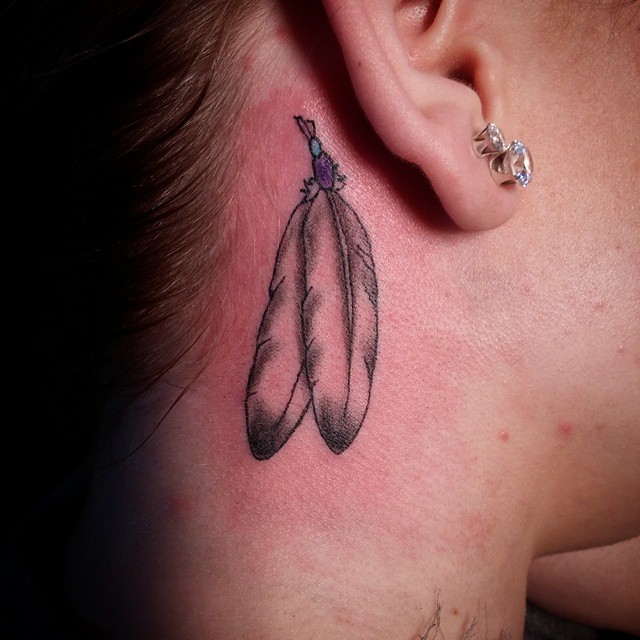 behind the ear tattoos