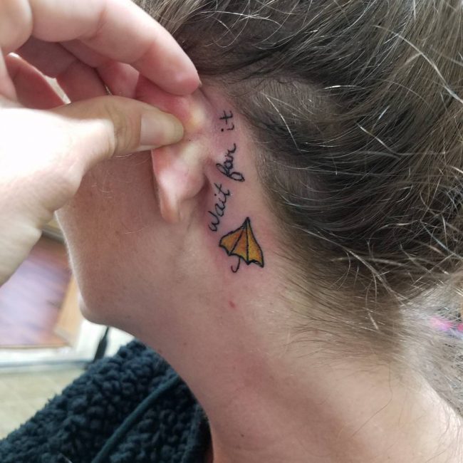 behind the ear tattoos