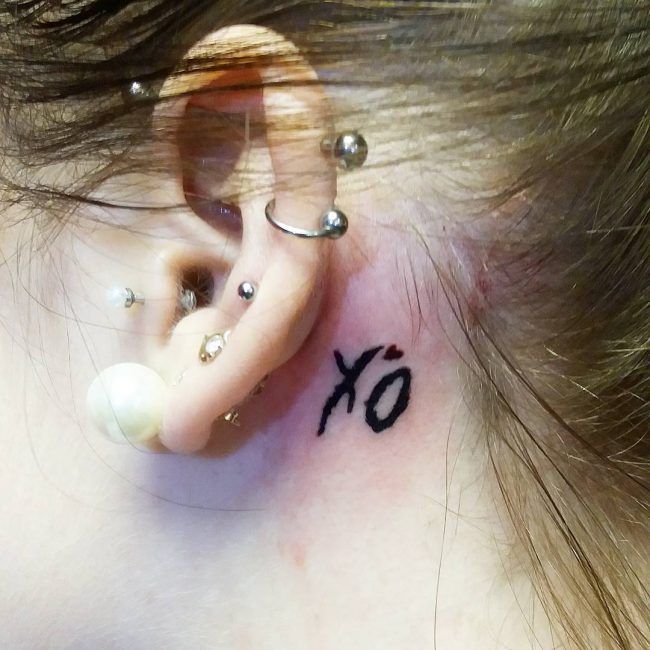 behind the ear tattoos