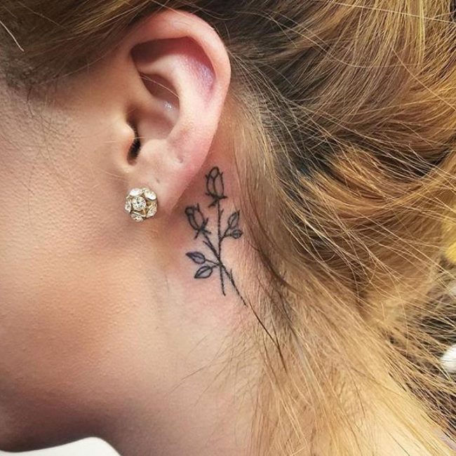 80 Best Behind the Ear Tattoo Designs & Meanings - Nice & Gentle (2019)