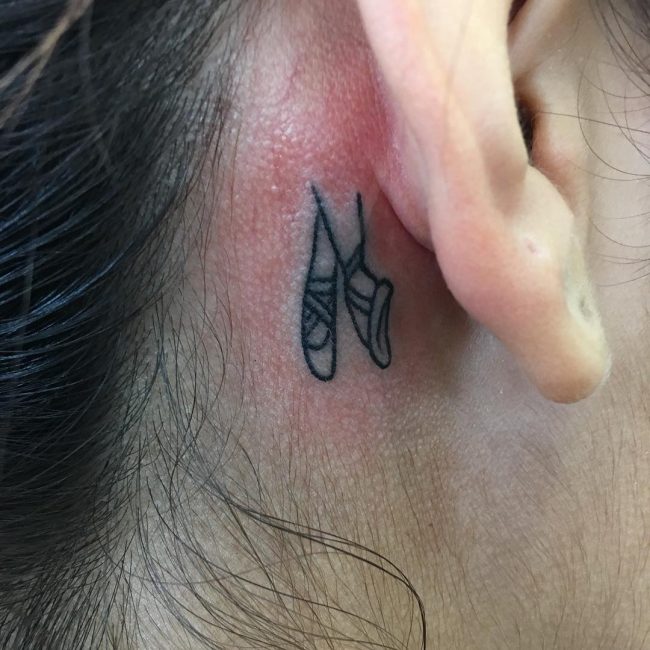 behind the ear tattoos