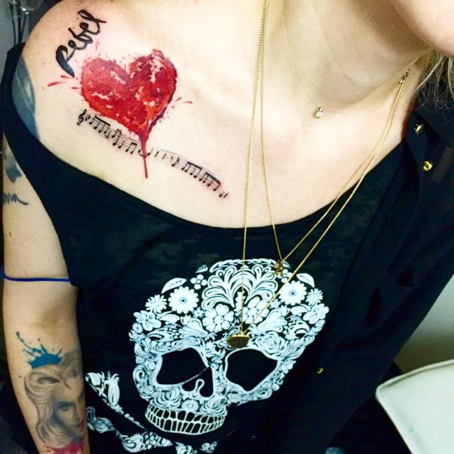 Collarbone Tattoo