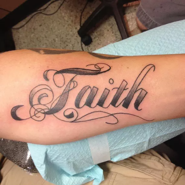 faith tattoo lettering