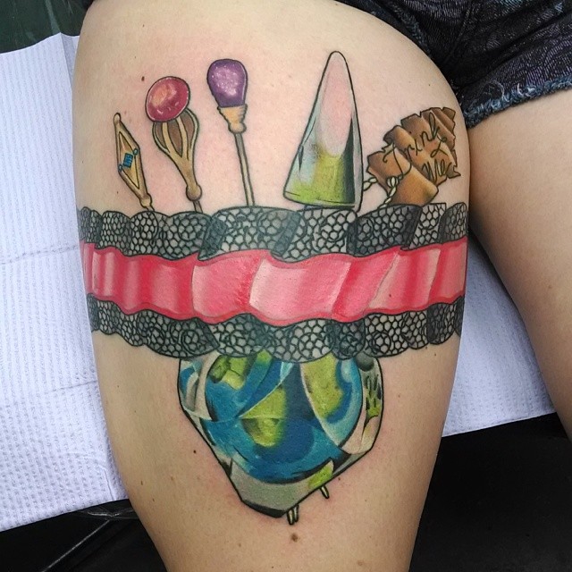 garter belt tattoo