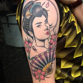 70+ Colorful Japanese Geisha Tattoos - Meanings and Designs (2019)