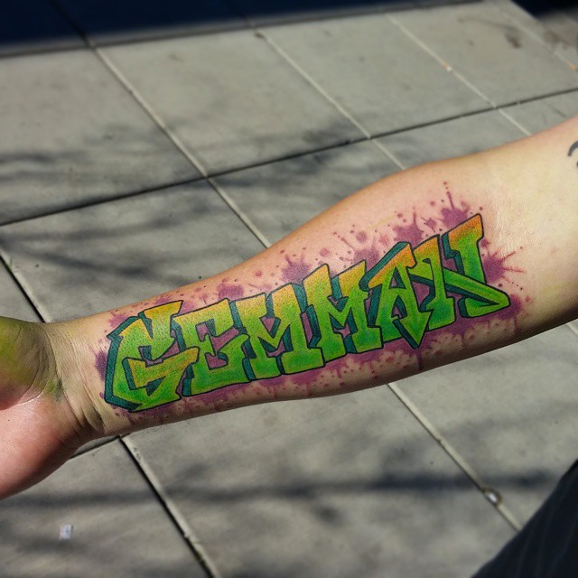 tattoo font graffiti