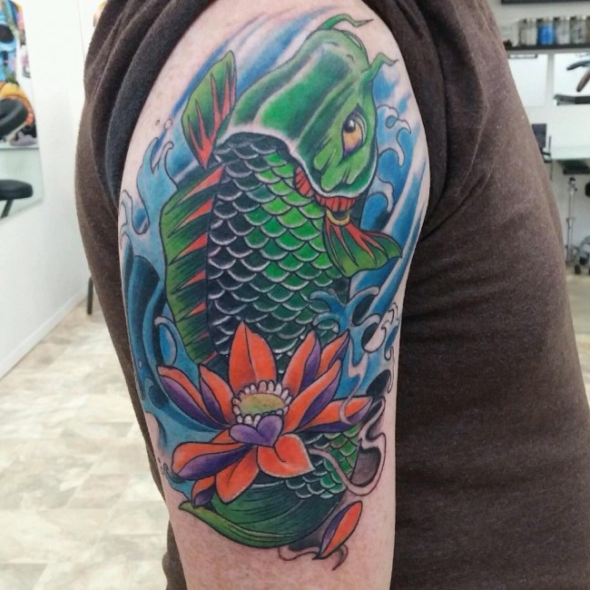 half sleeve color tattoos designs