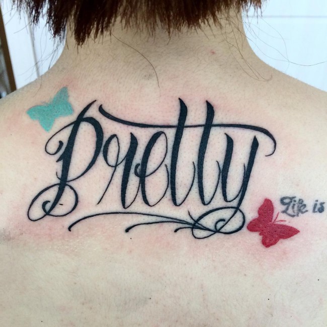 Lettering tattoos