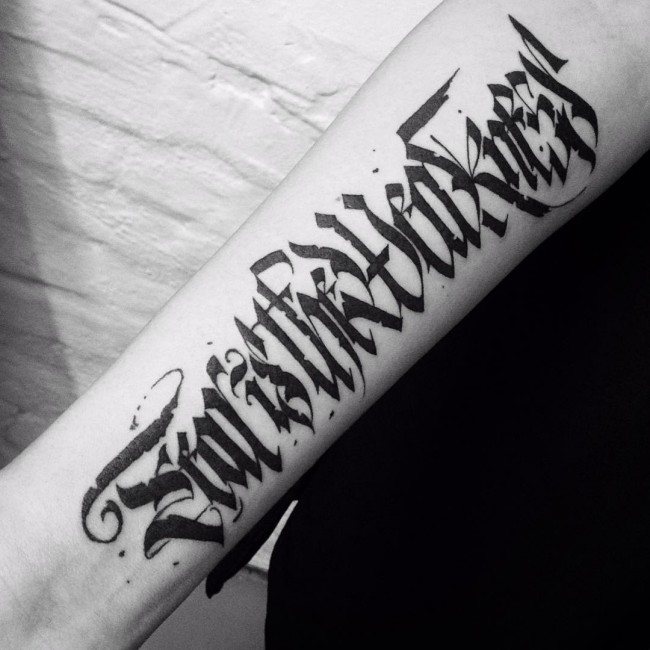 Lettering tattoos