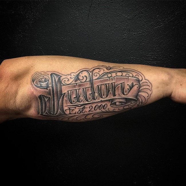 Lettering tattoos