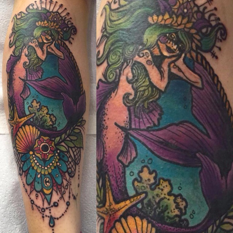 90+ Best Little Mermaid Tattoos - Designs & Meaning (2019)