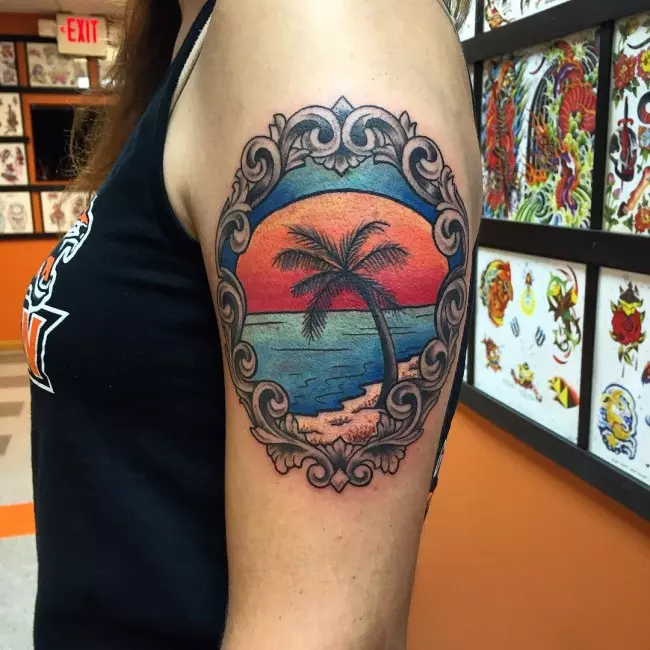 palm tree tattoos