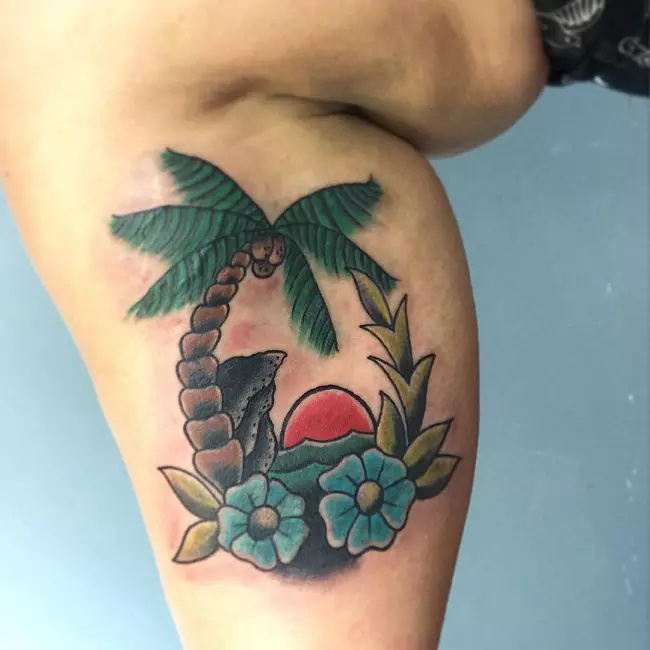 palm tree tattoos