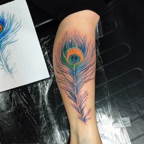 35 Colorful Peacock Feather Tattoo - Meaning & Designs (2019)