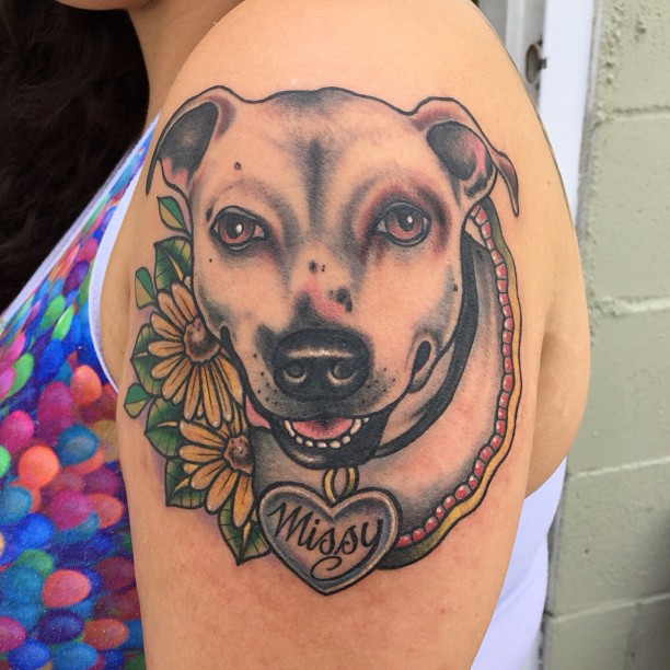 pitbull tattoos for girls